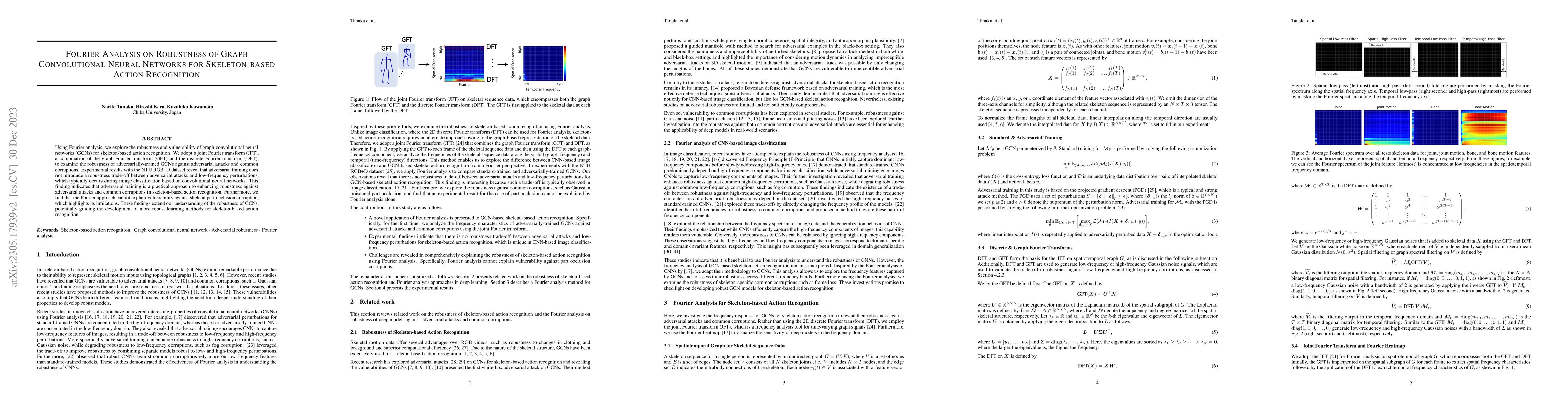 Thumbnail for Fourier Analysis on Robustness of Graph Convolutional Neural Networks
  for Skeleton-based Action Recognition