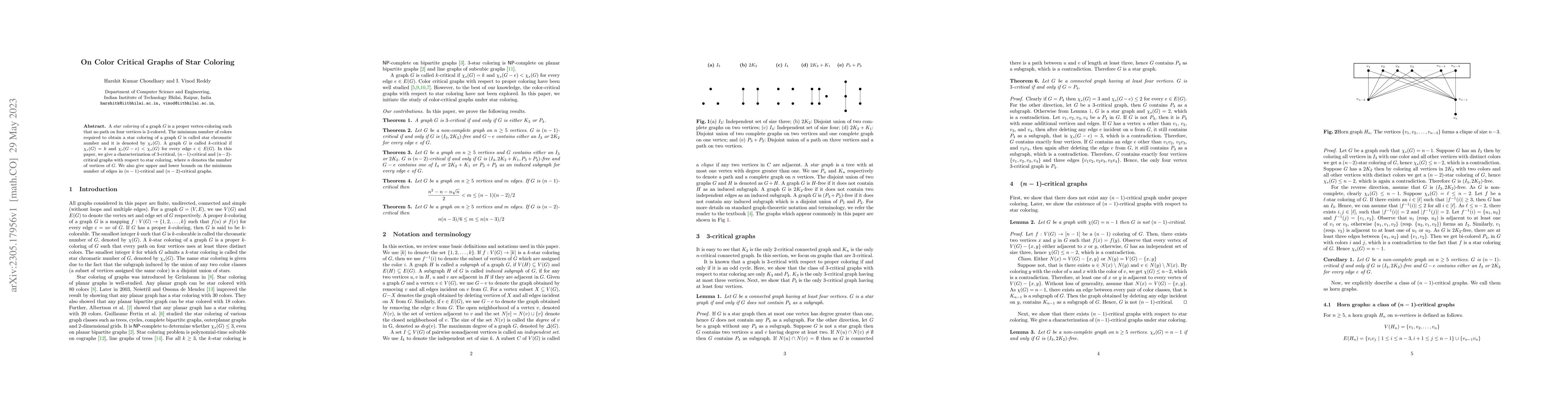 Thumbnail for On Color Critical Graphs of Star Coloring