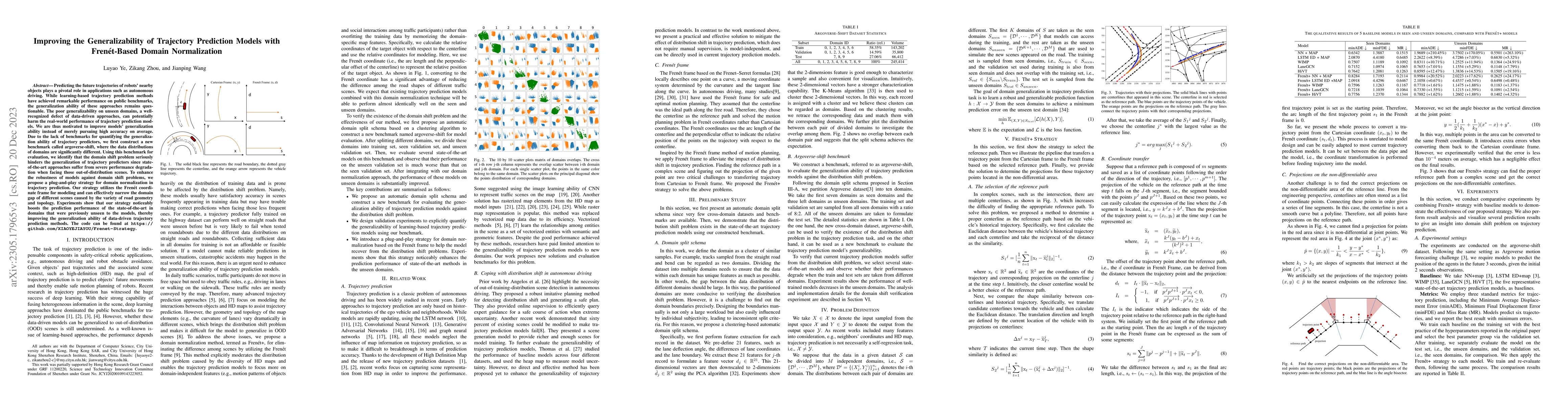 Thumbnail for Improving the Generalizability of Trajectory Prediction Models with
  Frenet-Based Domain Normalization