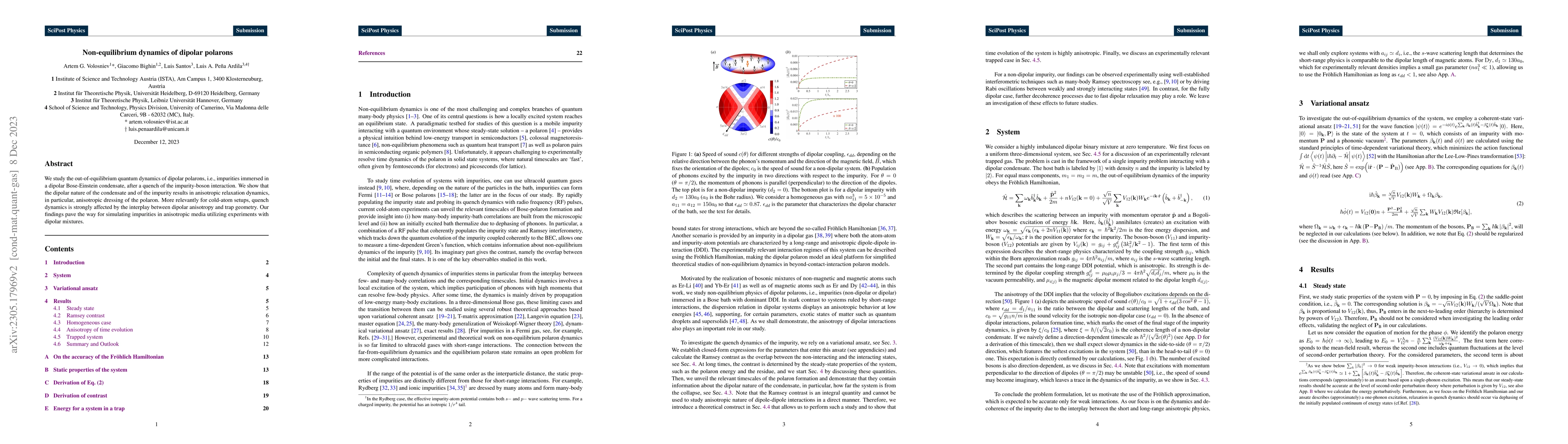 Thumbnail for Non-equilibrium dynamics of dipolar polarons