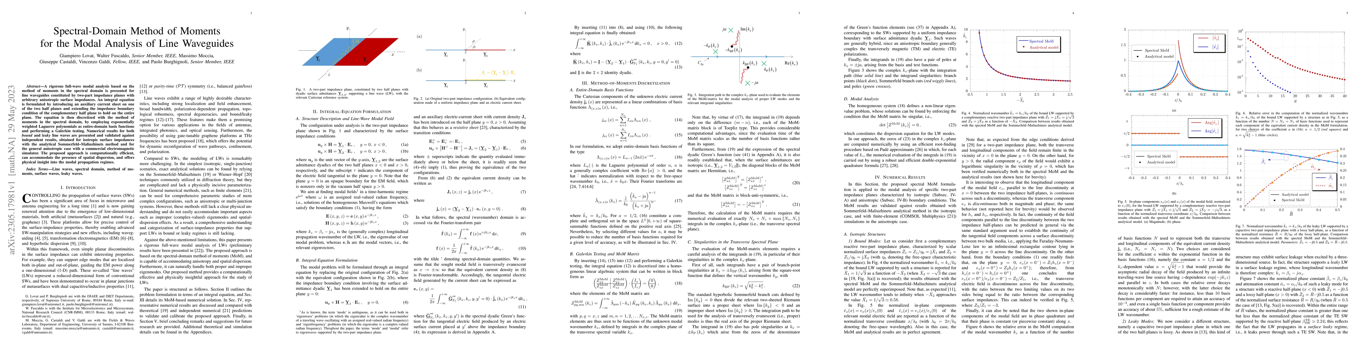 Thumbnail for Spectral-domain method of moments for the modal analysis of line
  waveguides