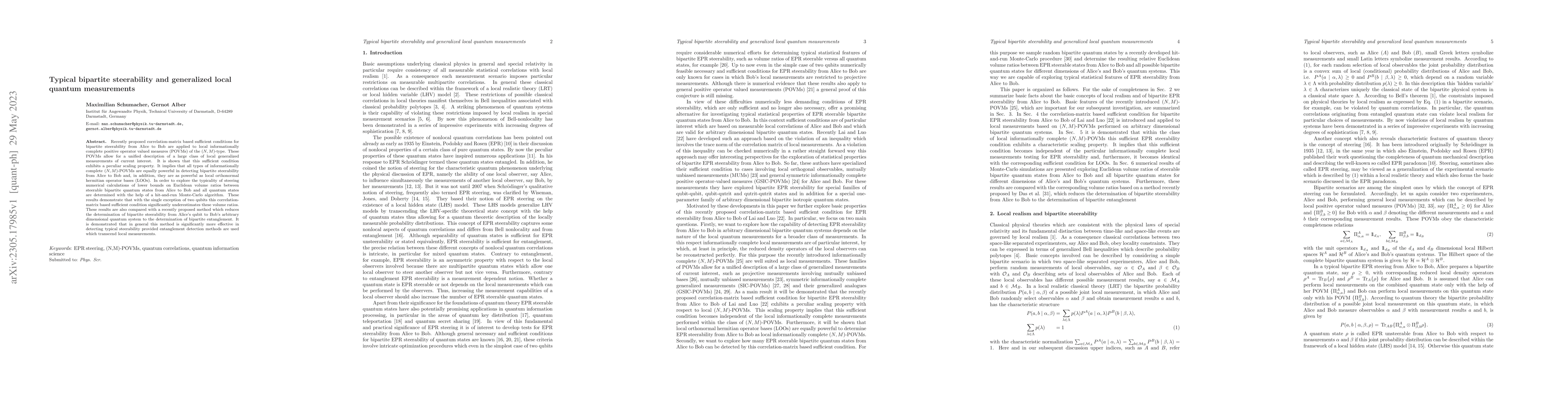 Thumbnail for Typical bipartite steerability and generalized local quantum
  measurements
