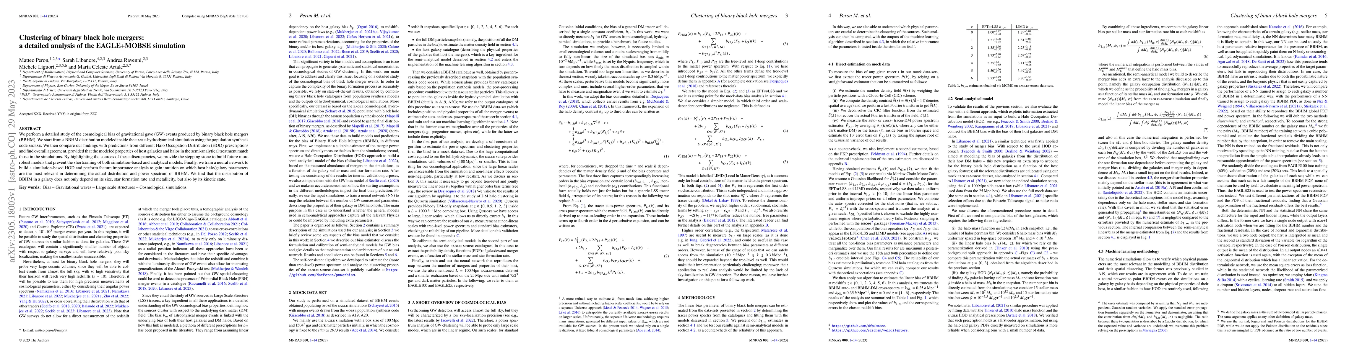 Thumbnail for Clustering of binary black hole mergers: a detailed analysis of the
  EAGLE+MOBSE simulation