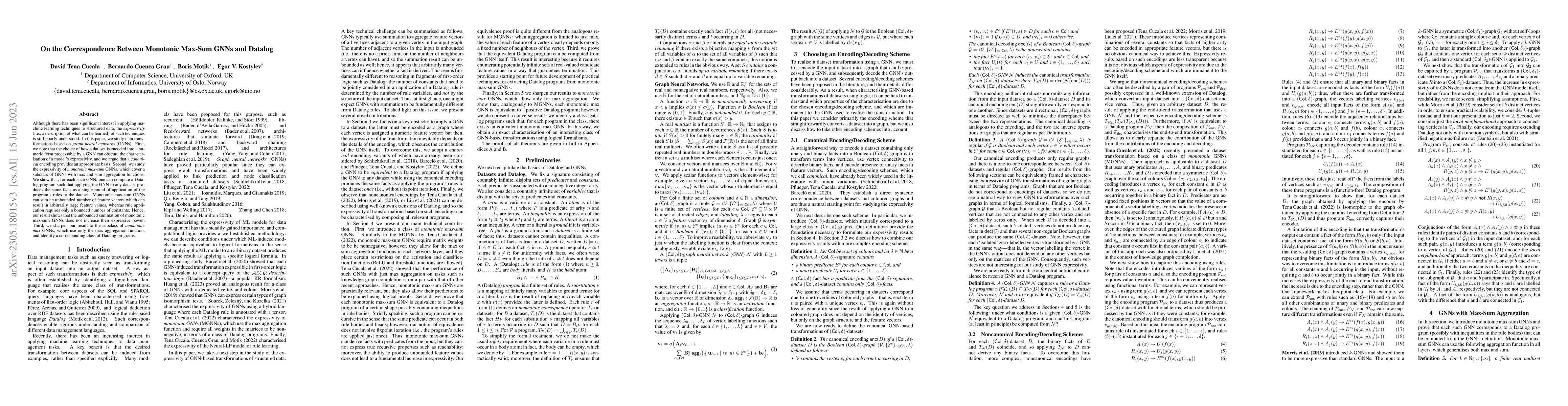 Thumbnail for On the Correspondence Between Monotonic Max-Sum GNNs and Datalog