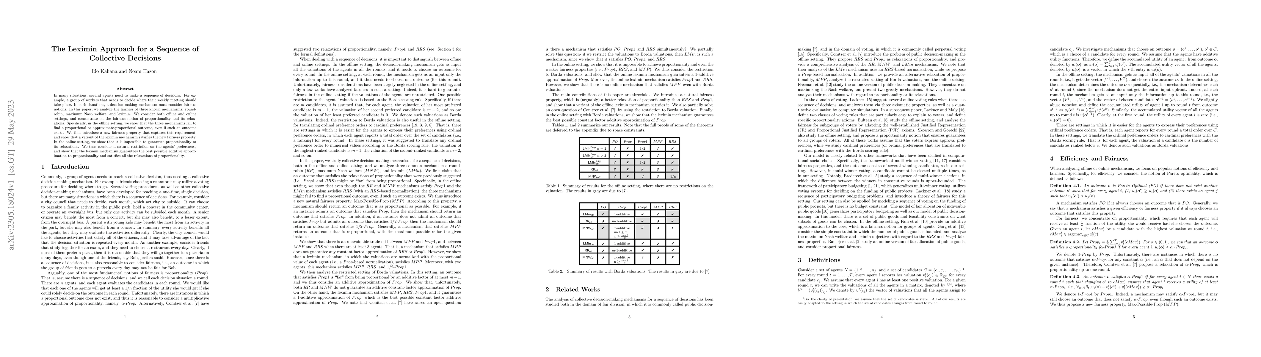 Thumbnail for The Leximin Approach for a Sequence of Collective Decisions