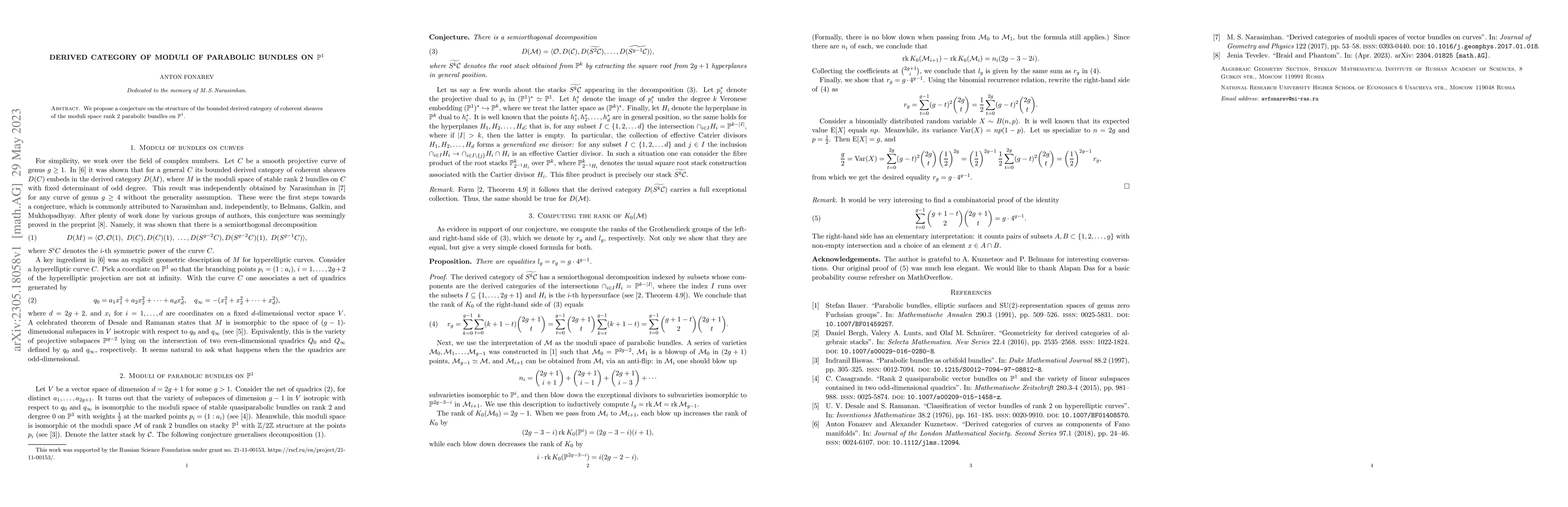 Thumbnail for Derived category of moduli of parabolic bundles on $\mathbb{P}^1$