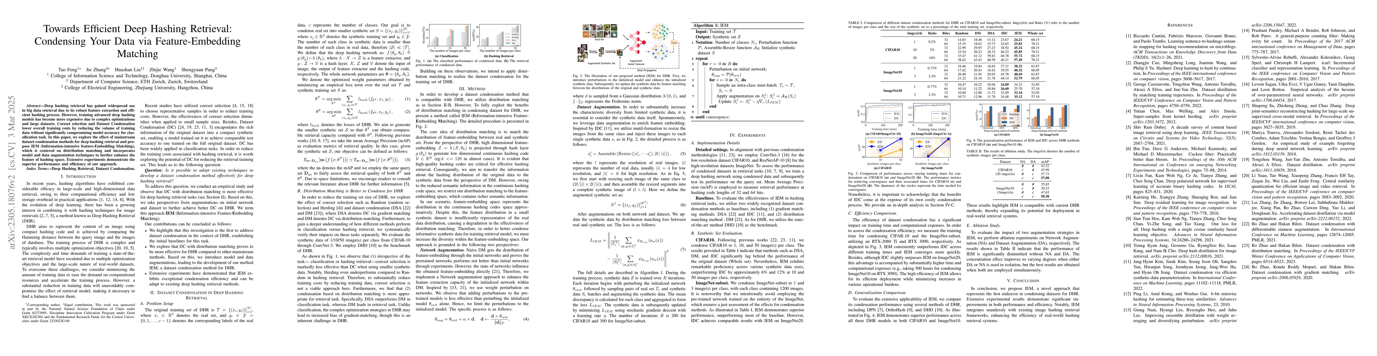 Thumbnail for Towards Efficient Deep Hashing Retrieval: Condensing Your Data via
  Feature-Embedding Matching