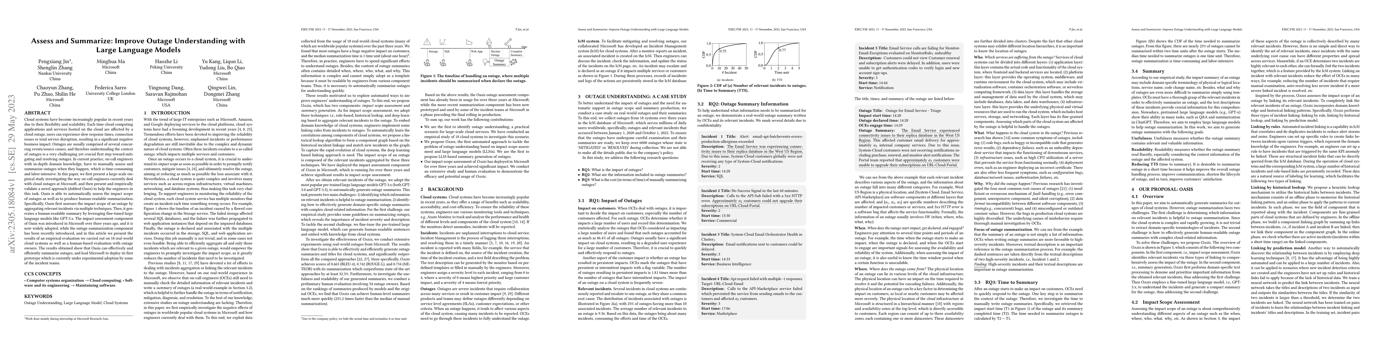 Thumbnail for Assess and Summarize: Improve Outage Understanding with Large Language
  Models