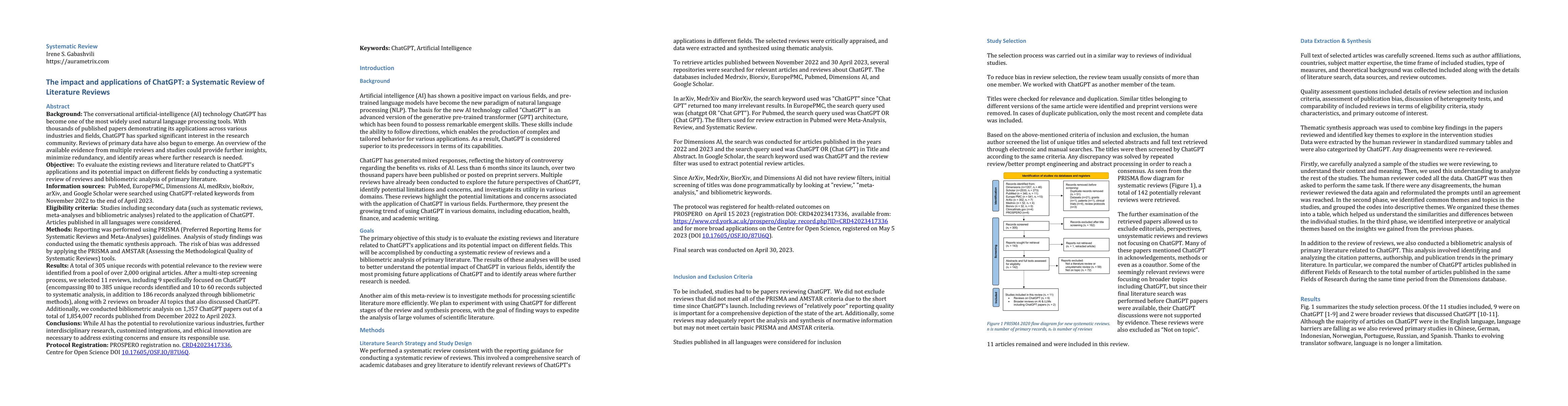Thumbnail for The impact and applications of ChatGPT: a systematic review of
  literature reviews