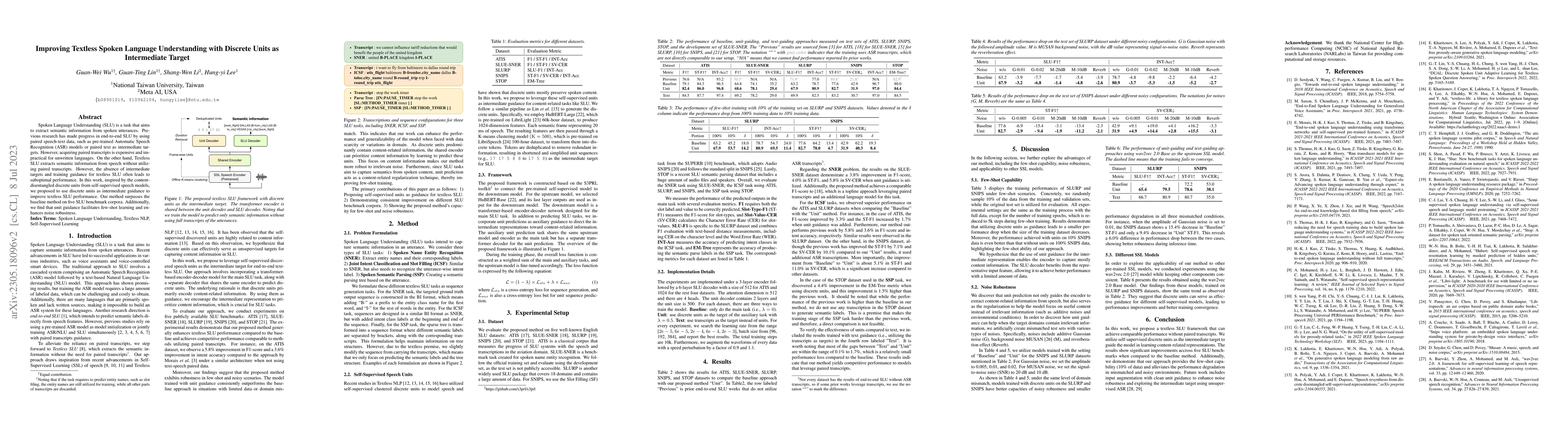 Thumbnail for Improving Textless Spoken Language Understanding with Discrete Units as
  Intermediate Target