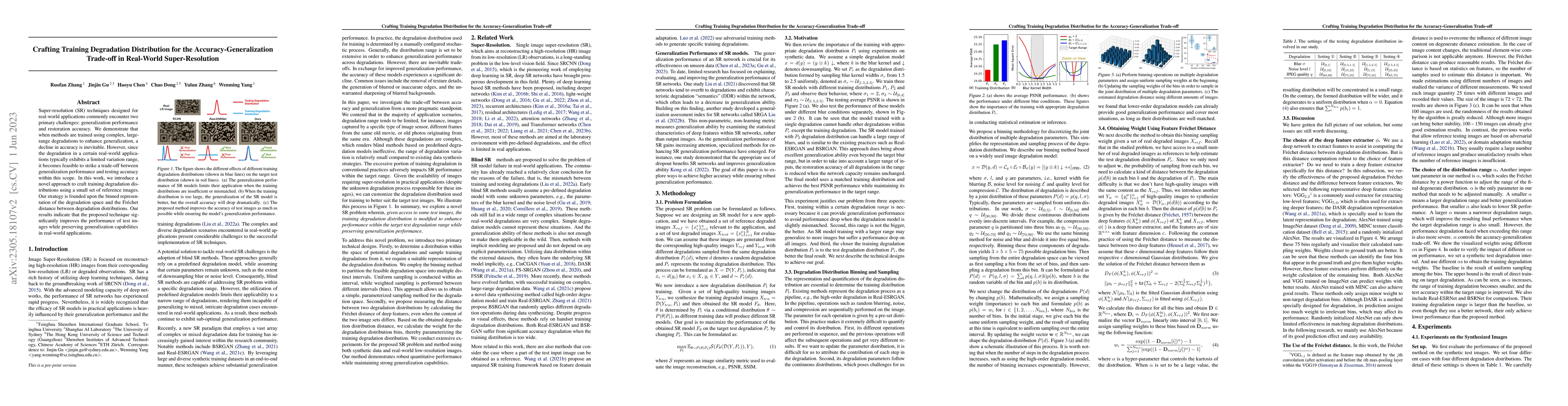 Thumbnail for Crafting Training Degradation Distribution for the
  Accuracy-Generalization Trade-off in Real-World Super-Resolution