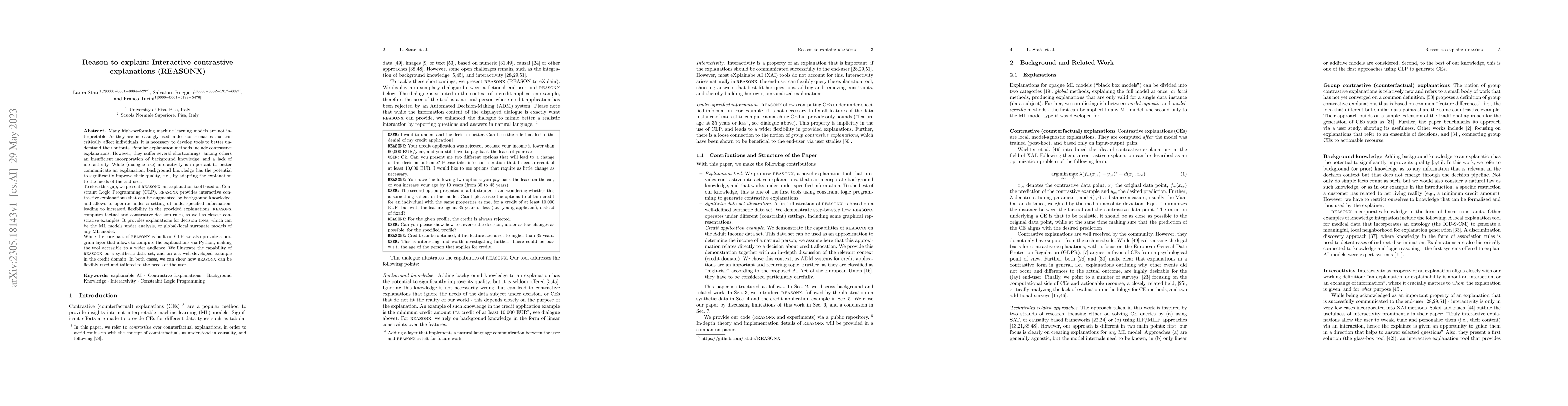 Thumbnail for Reason to explain: Interactive contrastive explanations (REASONX)