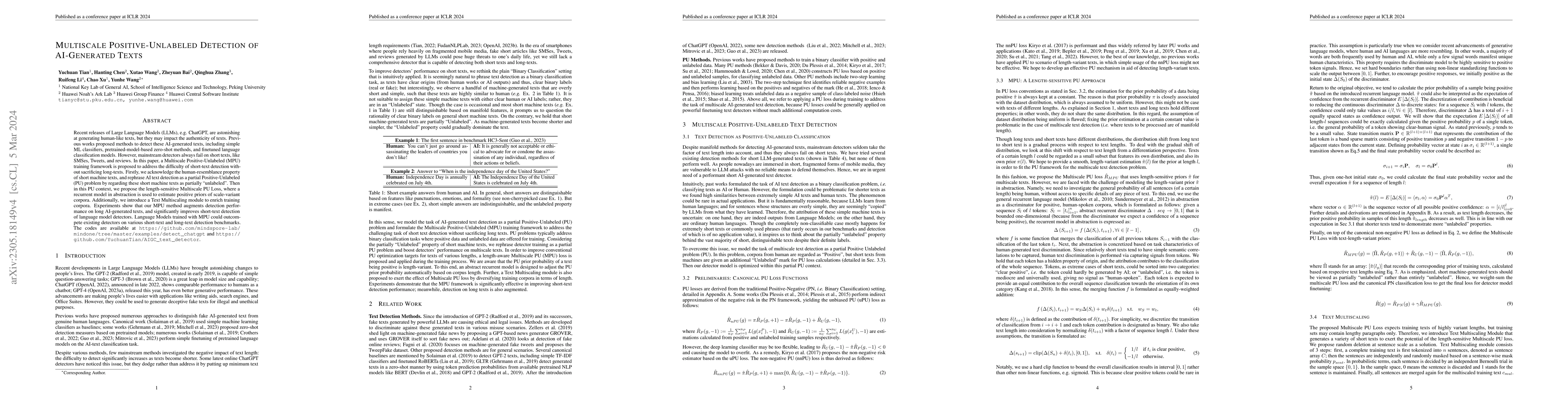 Thumbnail for Multiscale Positive-Unlabeled Detection of AI-Generated Texts