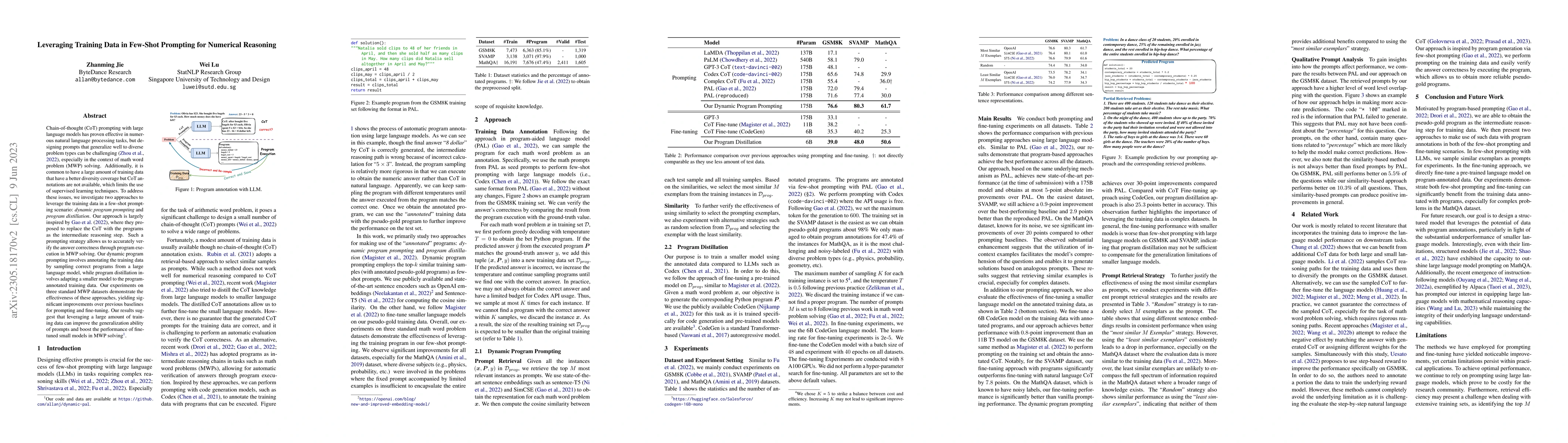 Thumbnail for Leveraging Training Data in Few-Shot Prompting for Numerical Reasoning