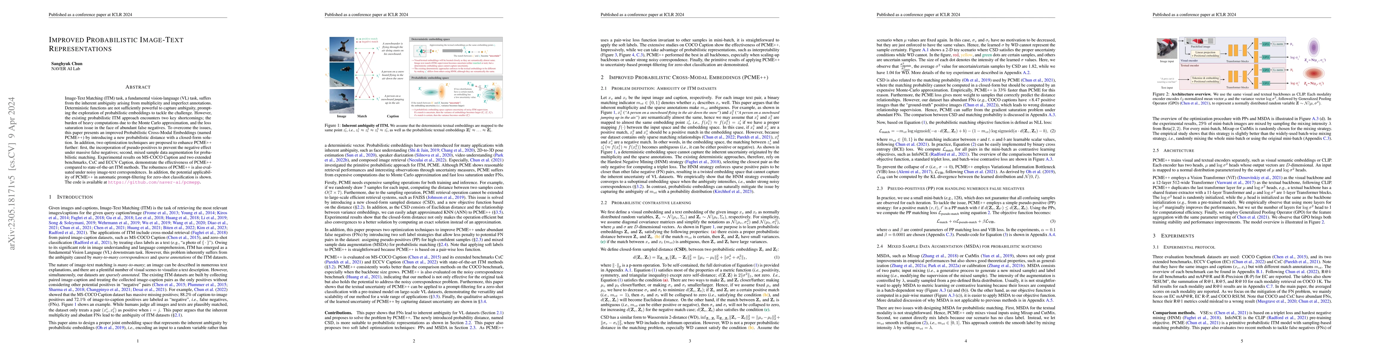 Thumbnail for Improved Probabilistic Image-Text Representations