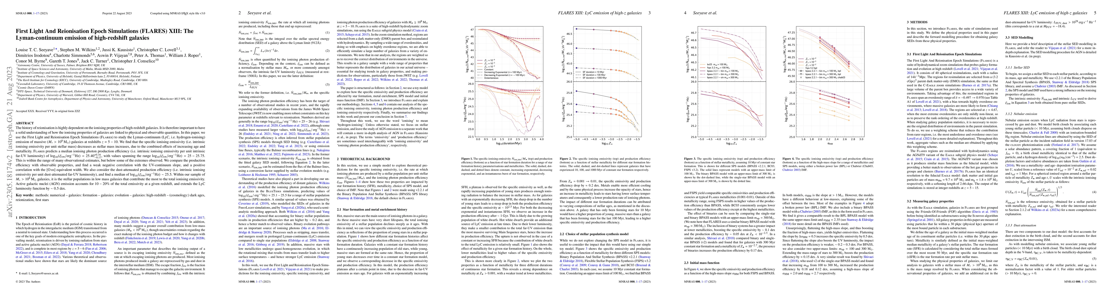 Thumbnail for First Light And Reionisation Epoch Simulations (FLARES) XIII: The
  Lyman-continuum emission of high-redshift galaxies