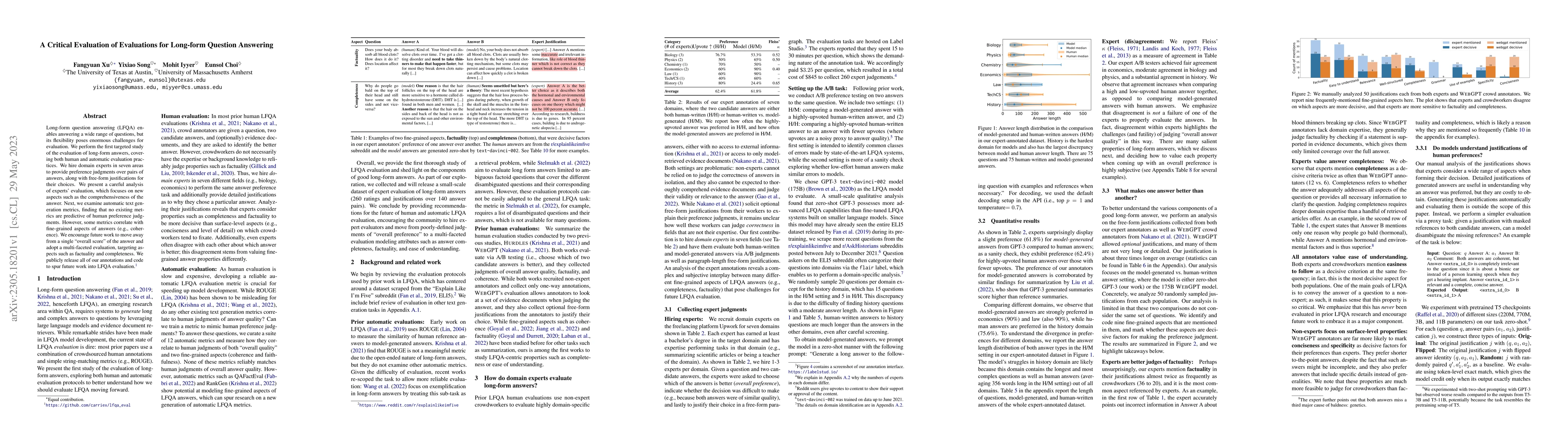 Thumbnail for A Critical Evaluation of Evaluations for Long-form Question Answering