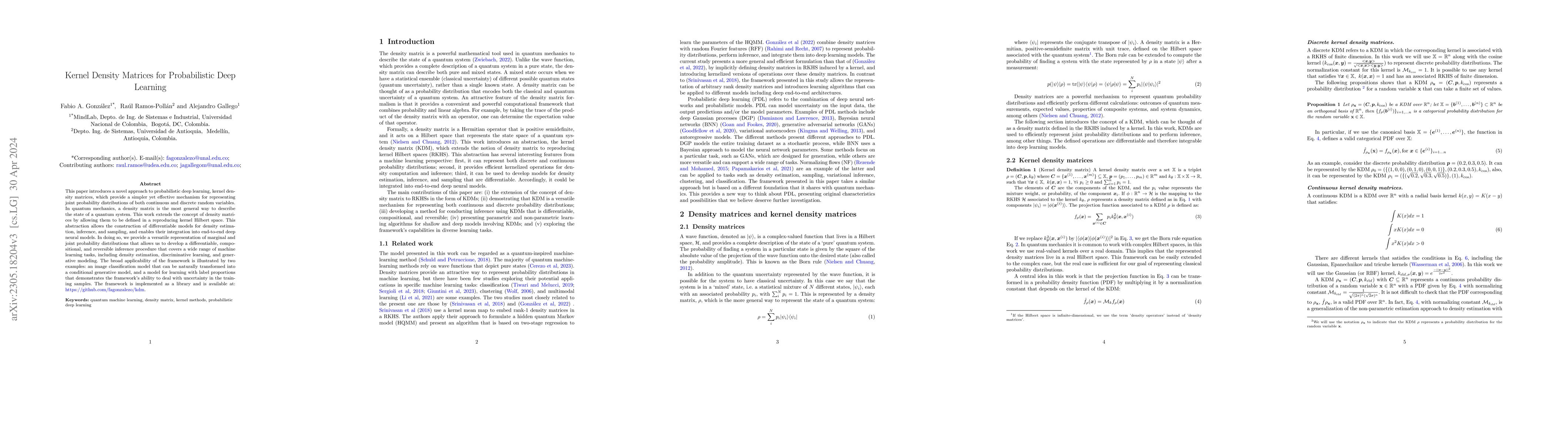 Thumbnail for Kernel Density Matrices for Probabilistic Deep Learning