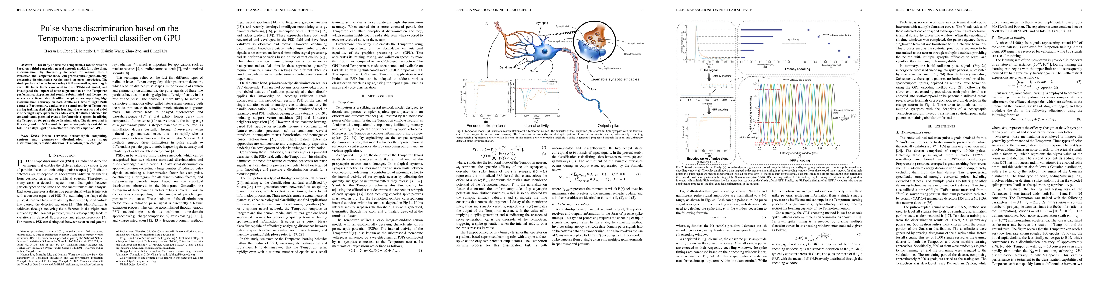Thumbnail for Pulse shape discrimination based on the Tempotron: a powerful classifier
  on GPU
