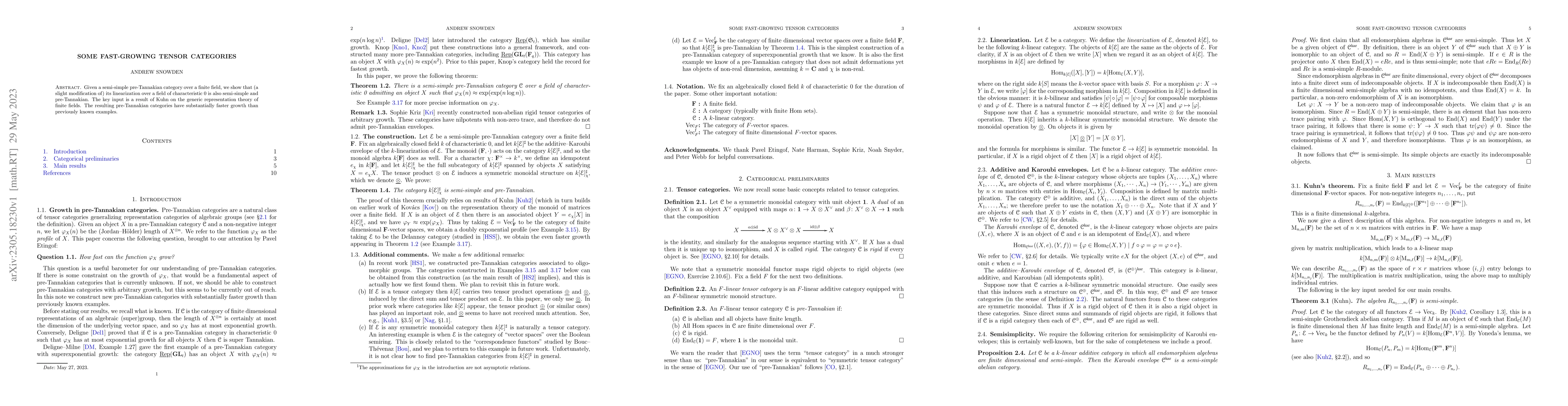 Thumbnail for Some fast-growing tensor categories