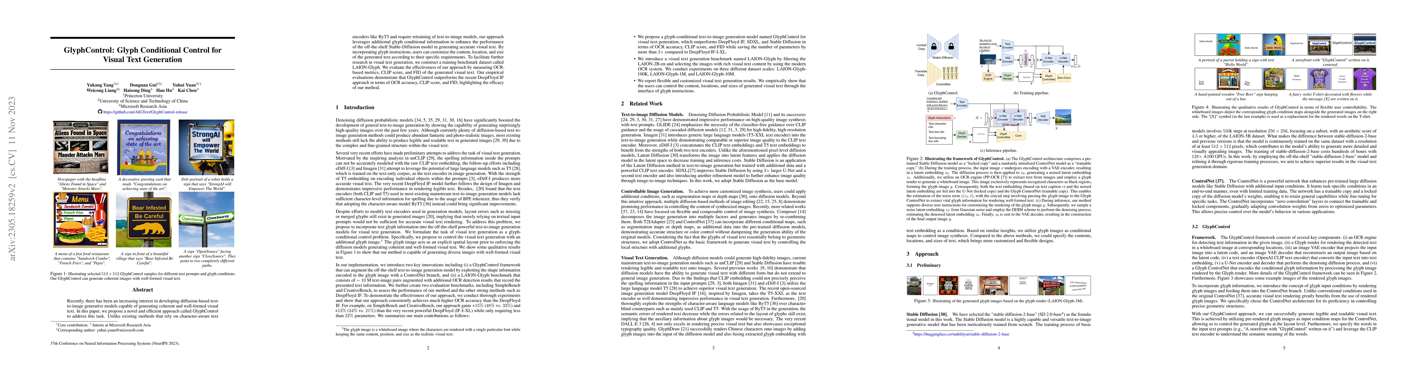 Thumbnail for GlyphControl: Glyph Conditional Control for Visual Text Generation
