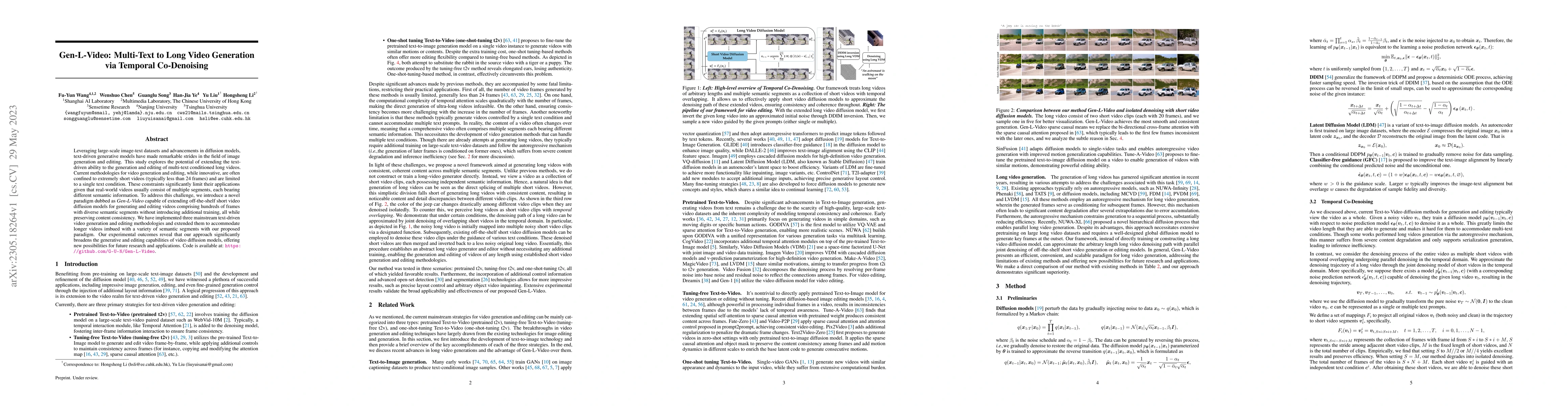 Thumbnail for Gen-L-Video: Multi-Text to Long Video Generation via Temporal
  Co-Denoising