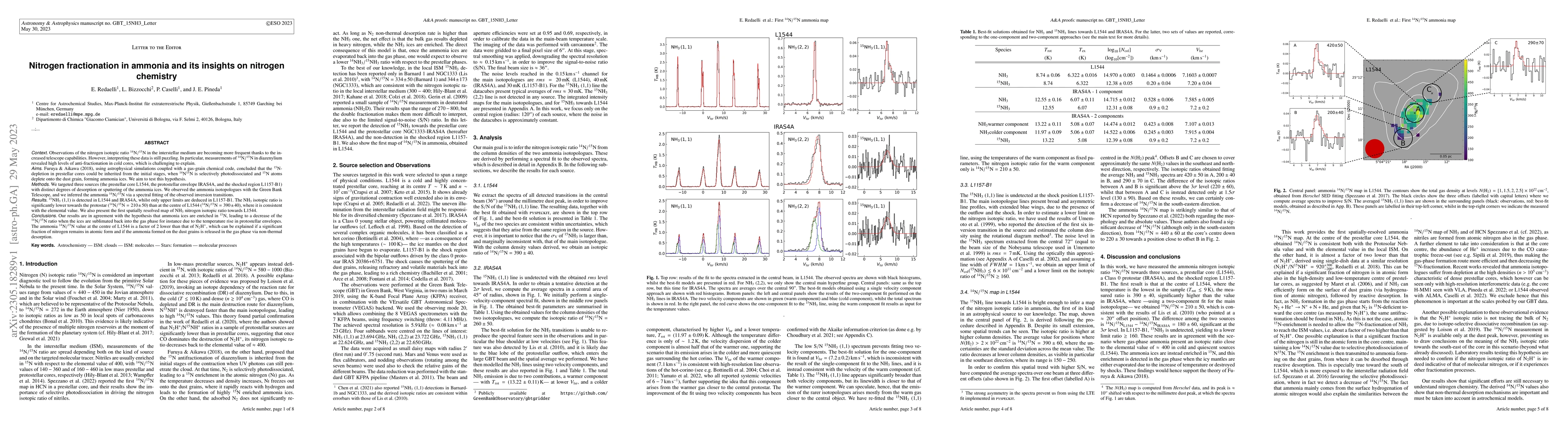 Thumbnail for Nitrogen fractionation in ammonia and its insights on nitrogen chemistry