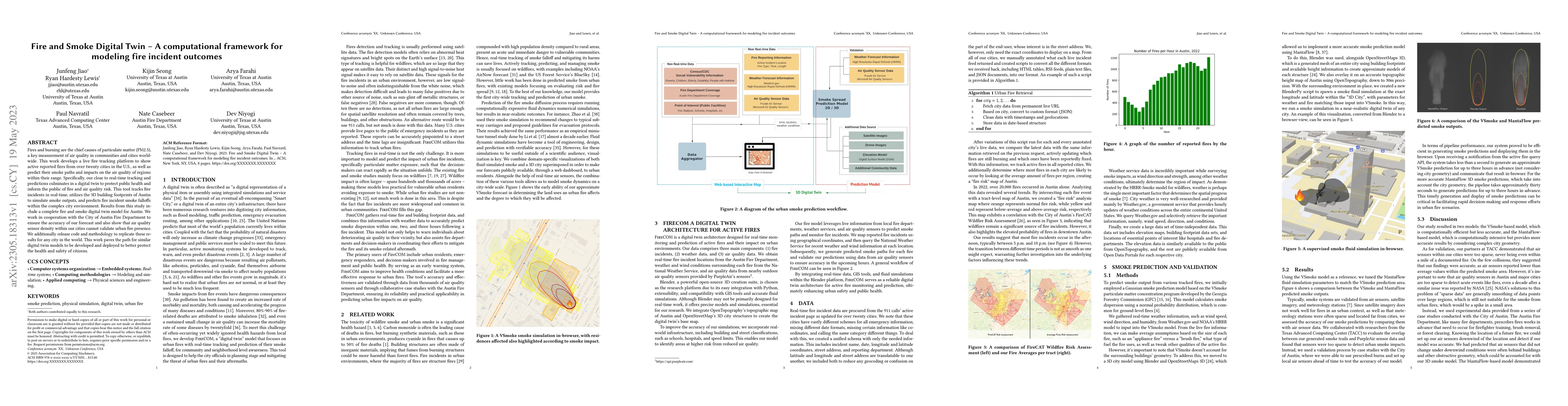 Thumbnail for Fire and Smoke Digital Twin -- A computational framework for modeling
  fire incident outcomes