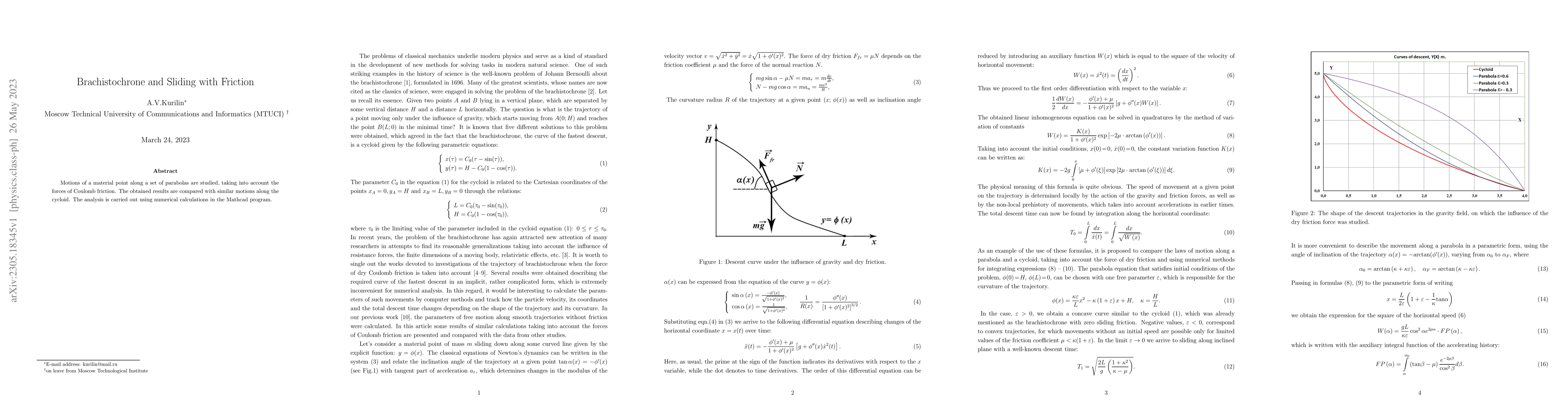 Thumbnail for Brachistochrone and Sliding with Friction