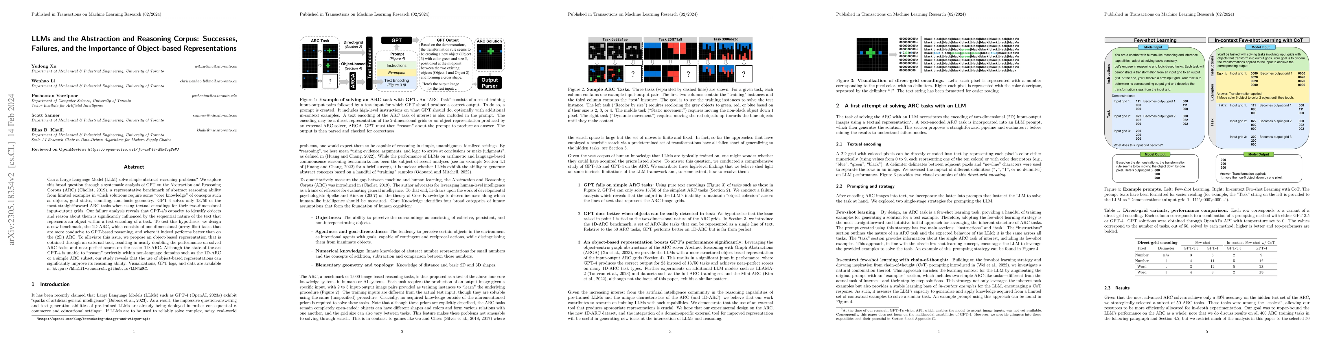 Thumbnail for LLMs and the Abstraction and Reasoning Corpus: Successes, Failures, and
  the Importance of Object-based Representations