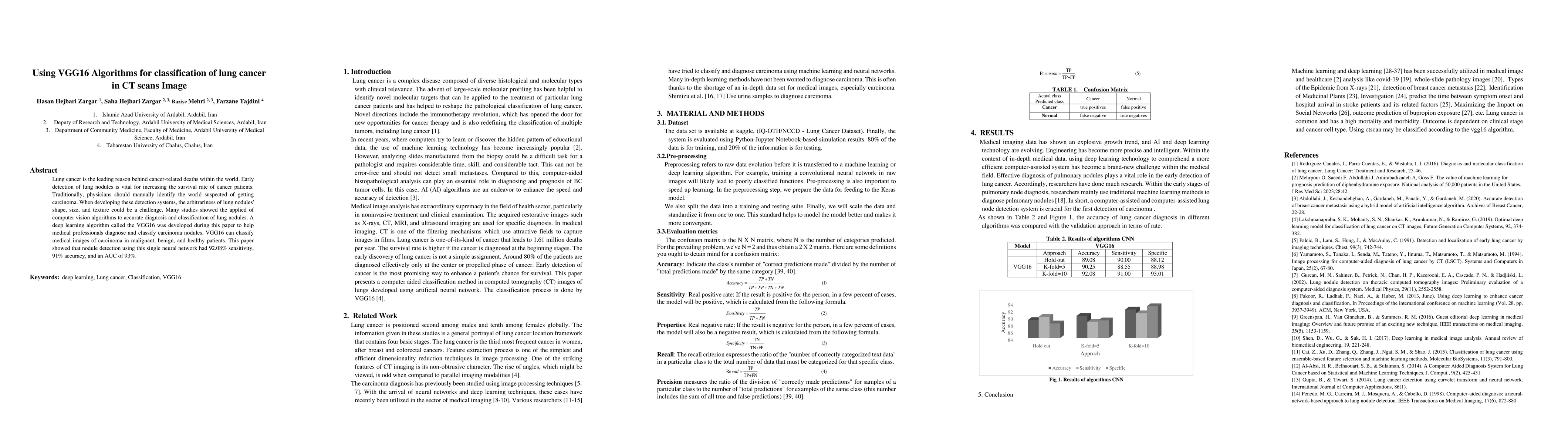 Thumbnail for Using VGG16 Algorithms for classification of lung cancer in CT scans
  Image