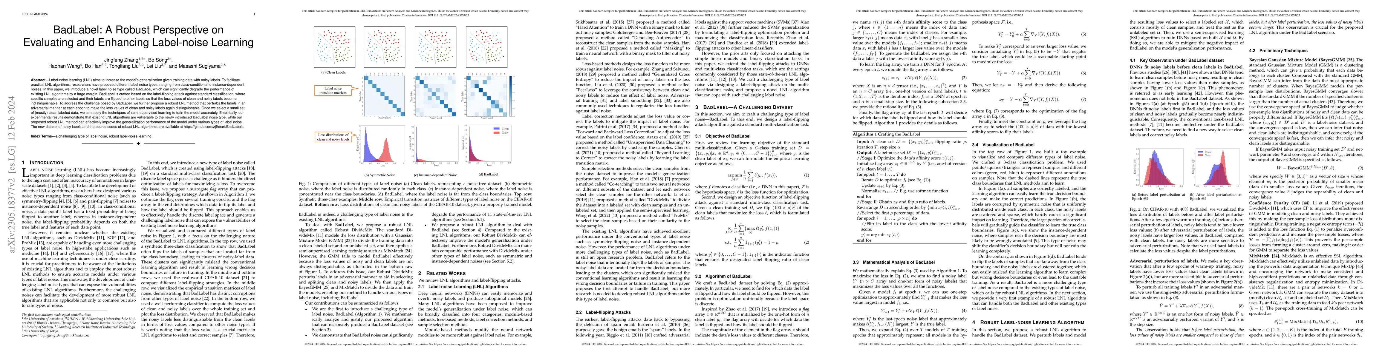 Thumbnail for BadLabel: A Robust Perspective on Evaluating and Enhancing Label-noise
  Learning
