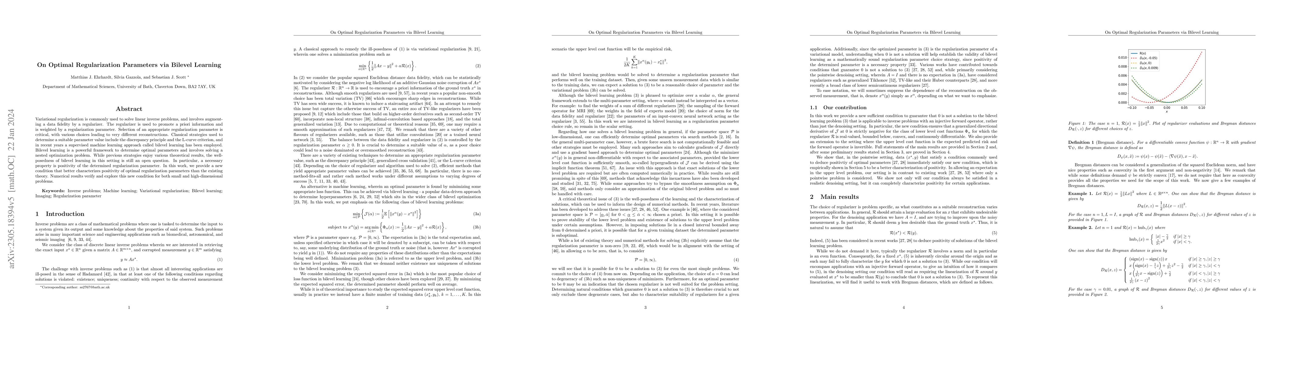 Thumbnail for On Optimal Regularization Parameters via Bilevel Learning