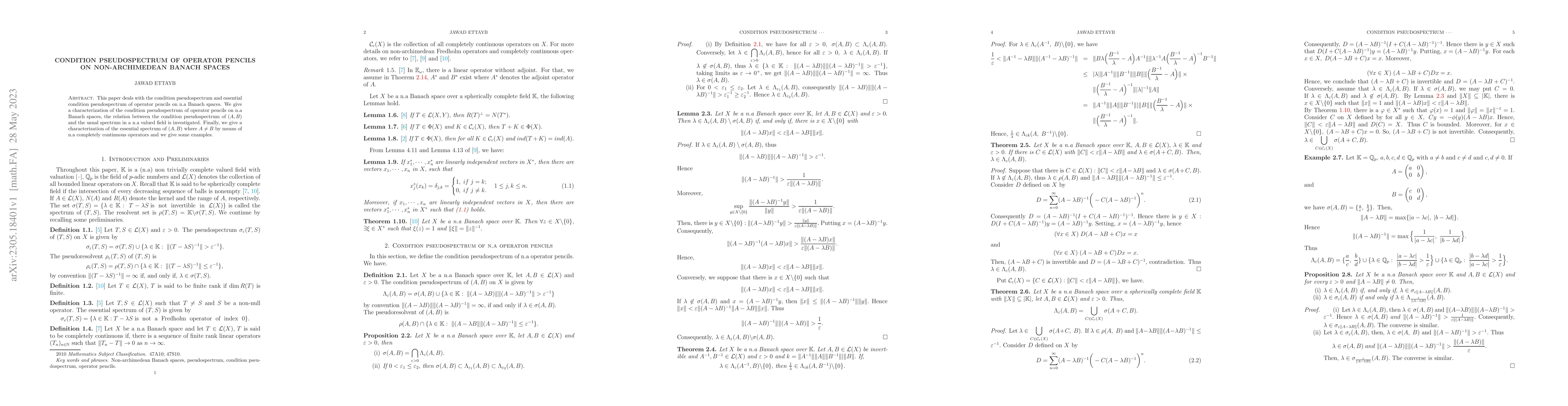 Thumbnail for Condition pseudospectrum of operator pencils on non-archimedean Banach
  spaces
