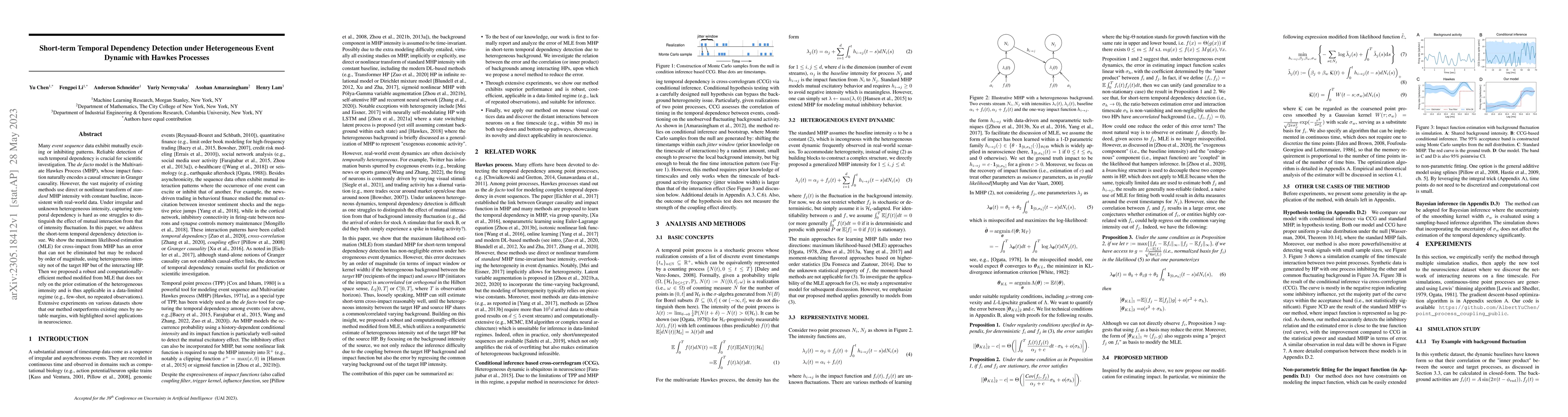 Thumbnail for Short-term Temporal Dependency Detection under Heterogeneous Event
  Dynamic with Hawkes Processes