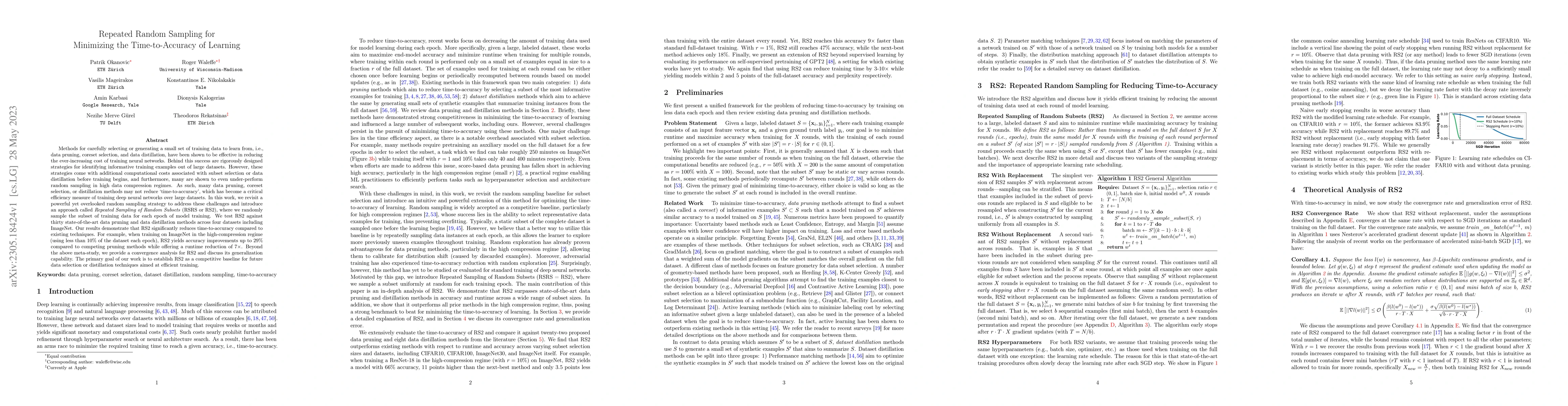 Thumbnail for Repeated Random Sampling for Minimizing the Time-to-Accuracy of Learning