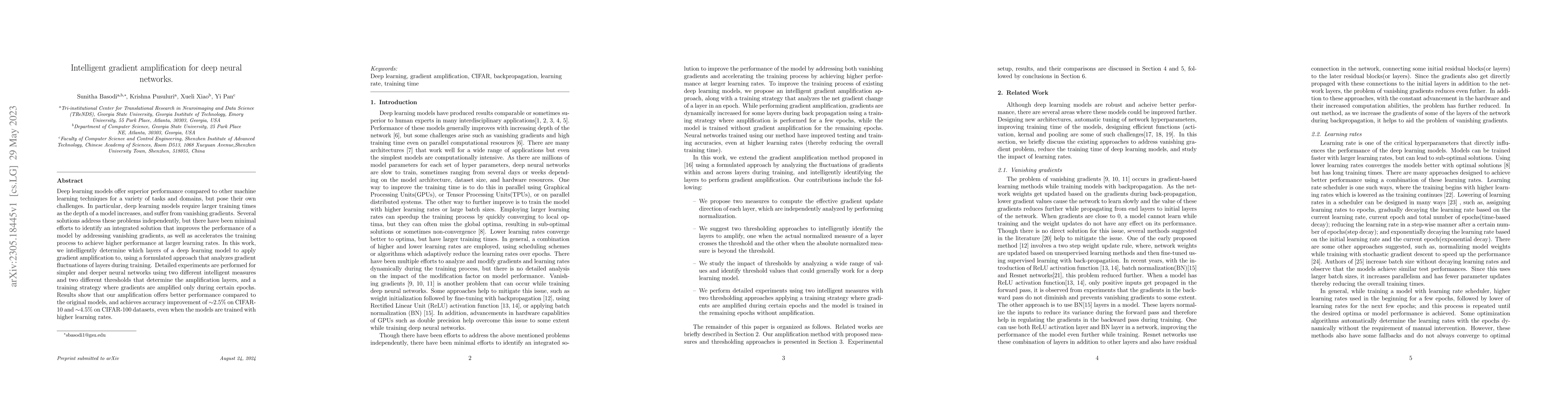 Thumbnail for Intelligent gradient amplification for deep neural networks