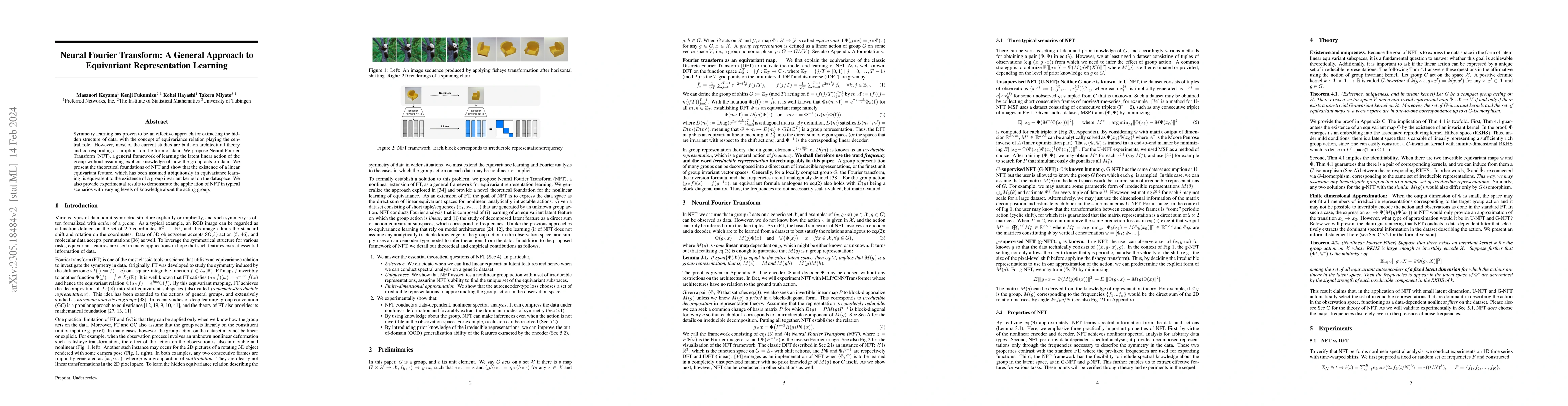 Thumbnail for Neural Fourier Transform: A General Approach to Equivariant
  Representation Learning