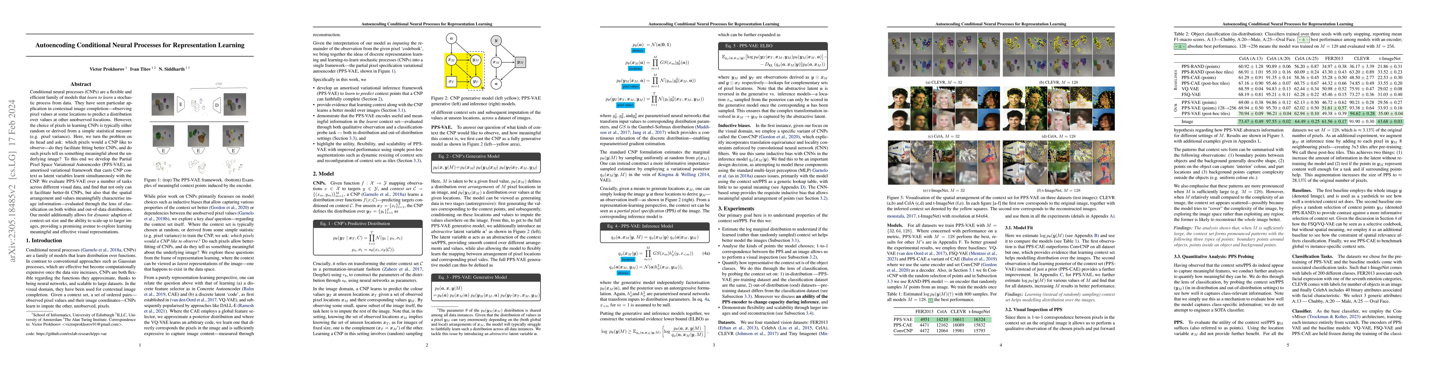 Thumbnail for Autoencoding Conditional Neural Processes for Representation Learning