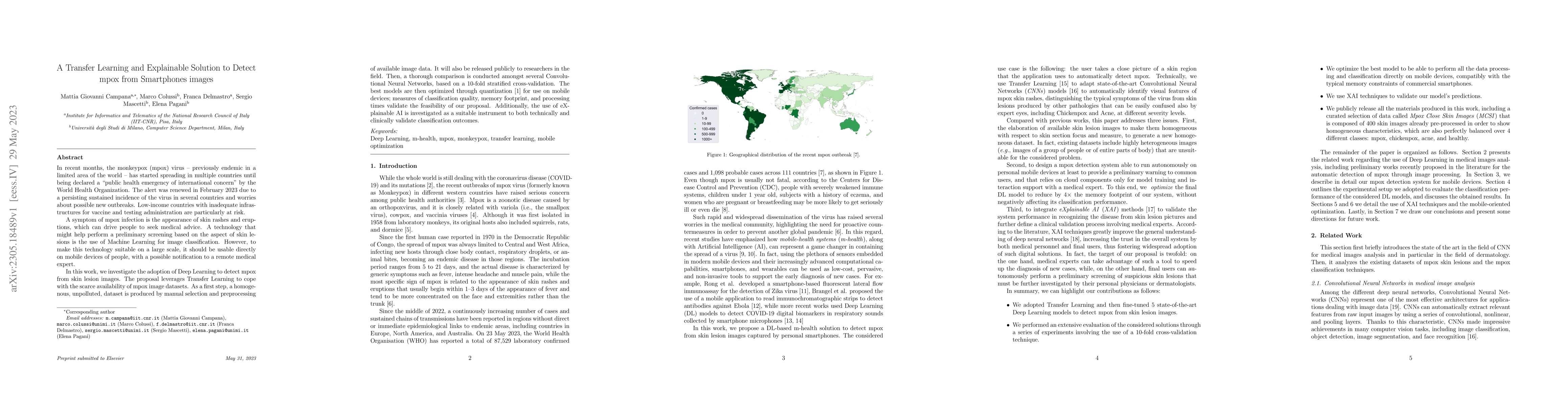 Thumbnail for A Transfer Learning and Explainable Solution to Detect mpox from
  Smartphones images