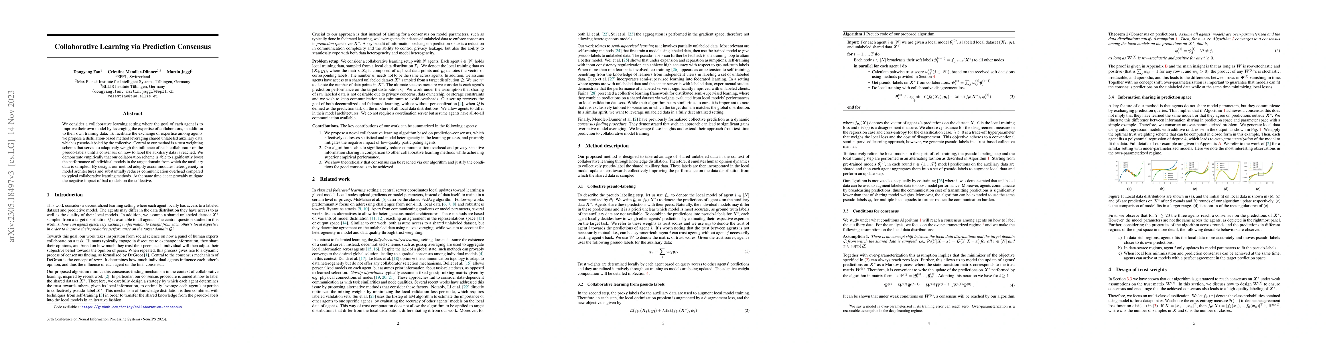 Thumbnail for Collaborative Learning via Prediction Consensus