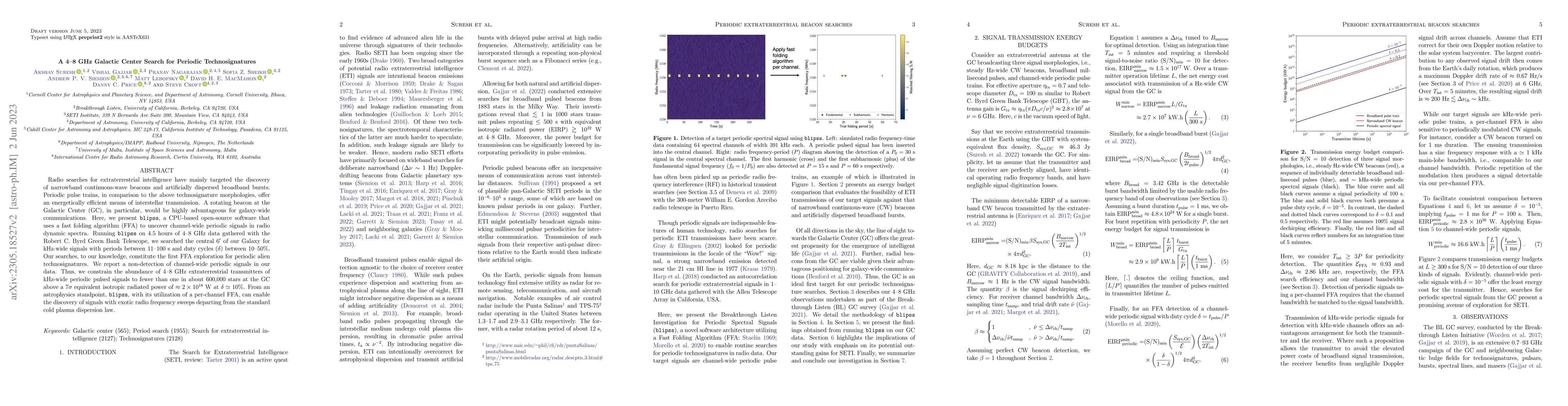 Thumbnail for A 4-8 GHz Galactic Center Search for Periodic Technosignatures