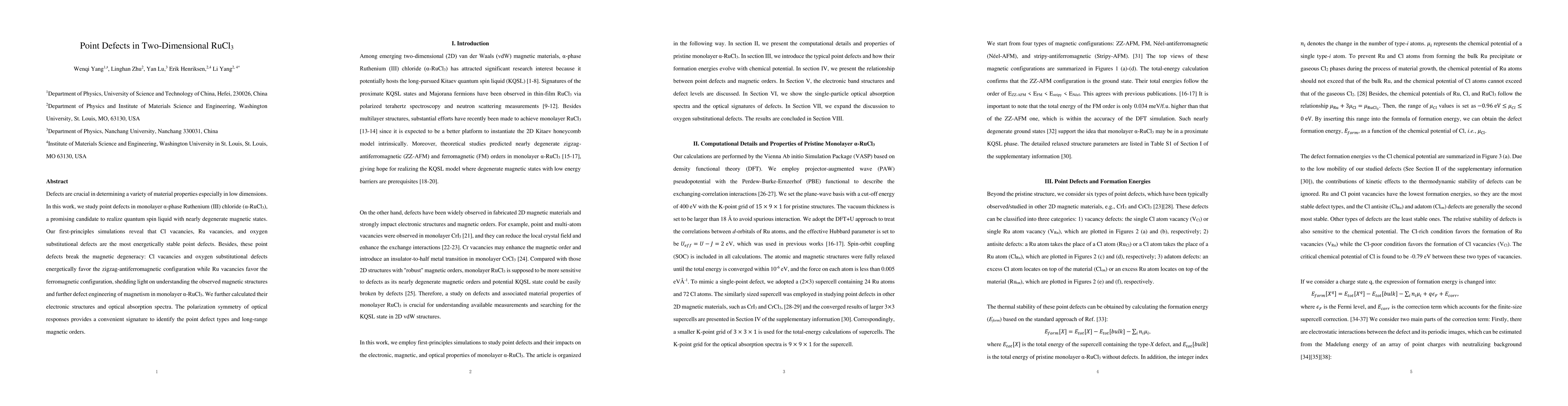 Thumbnail for Point Defects in Two-Dimensional RuCl3