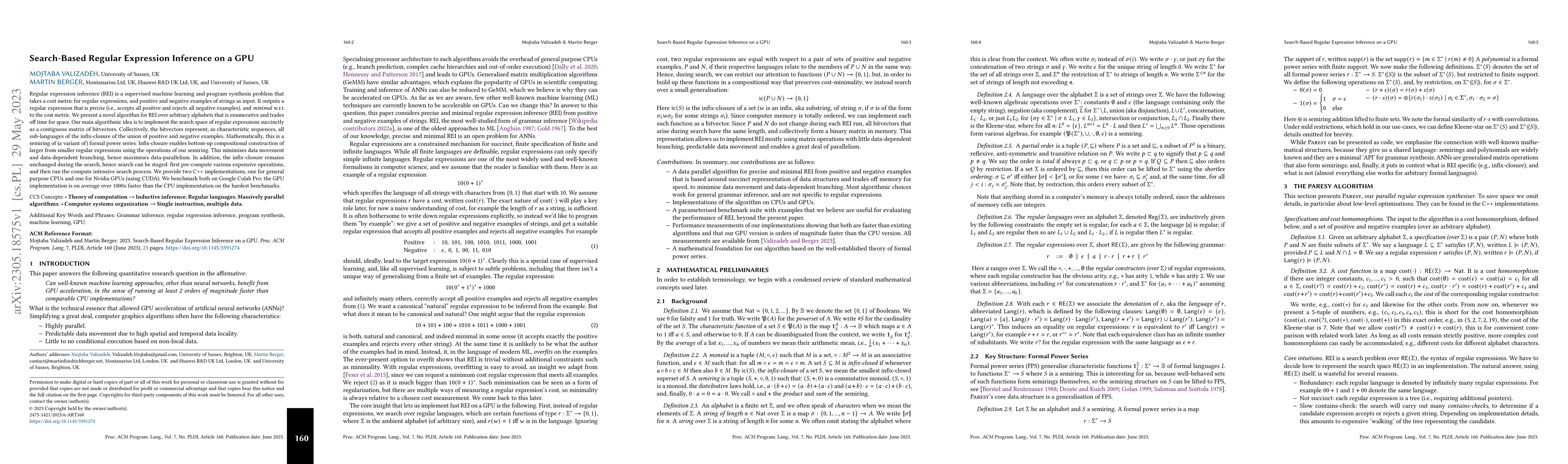 Thumbnail for Search-Based Regular Expression Inference on a GPU