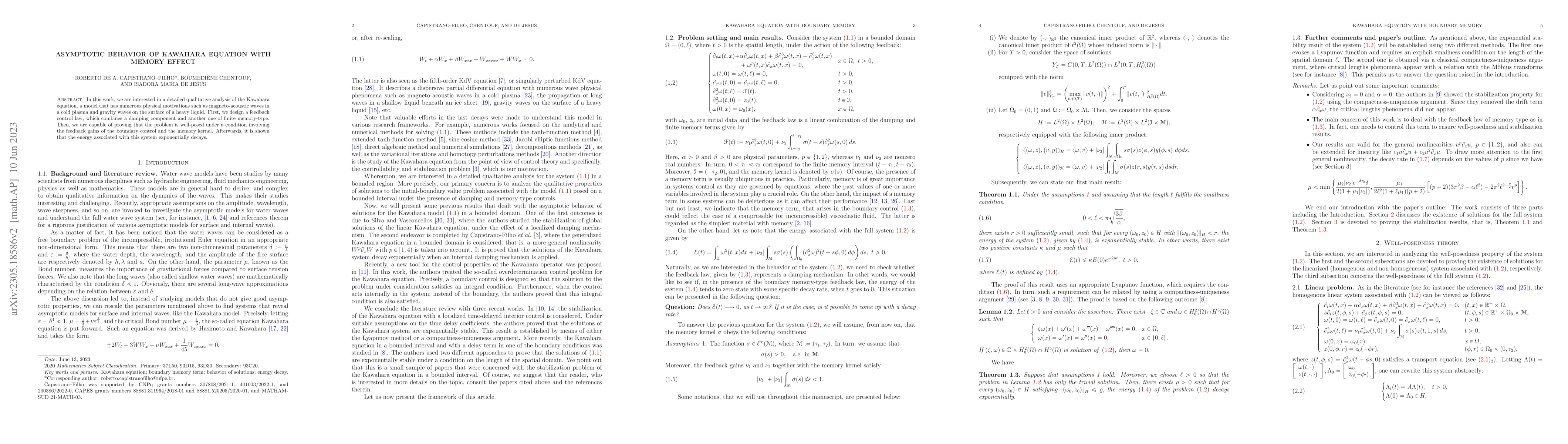 Thumbnail for Asymptotic behavior of Kawahara equation with memory effect