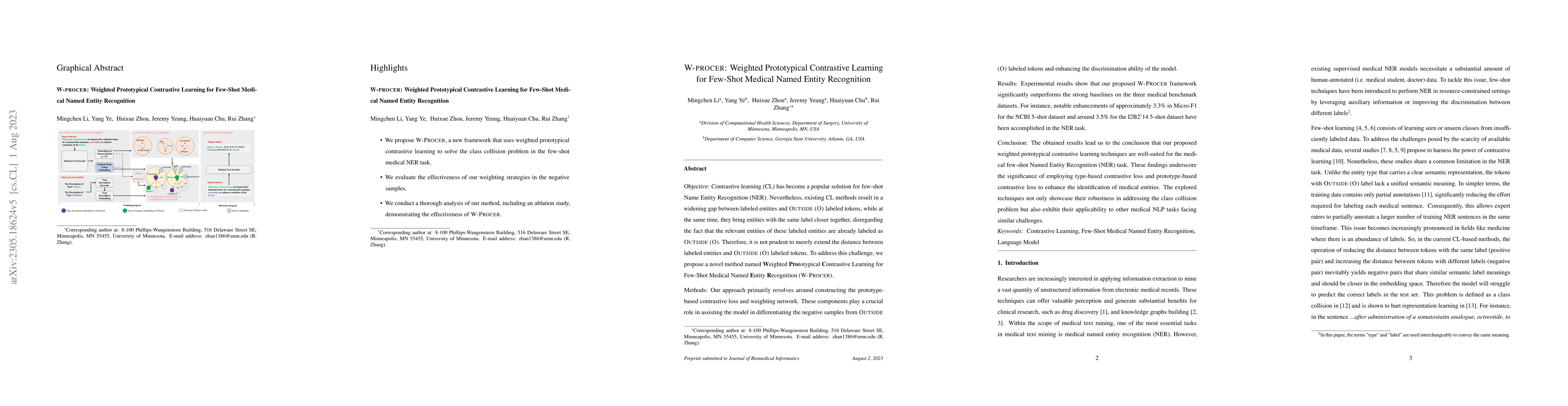 Thumbnail for W-procer: Weighted Prototypical Contrastive Learning for Medical
  Few-Shot Named Entity Recognition