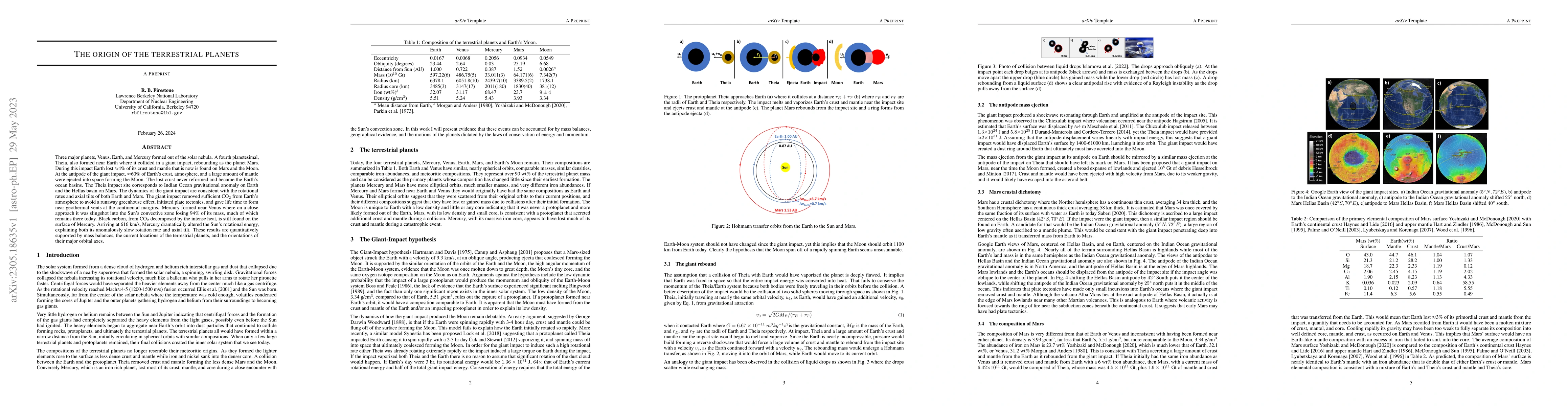Thumbnail for The origin of the terrestrial planets