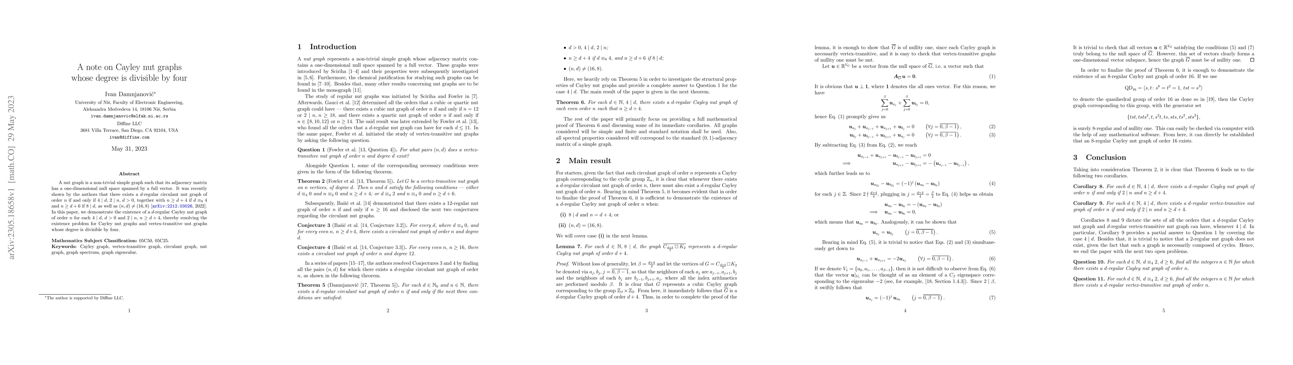 Thumbnail for A note on Cayley nut graphs whose degree is divisible by four