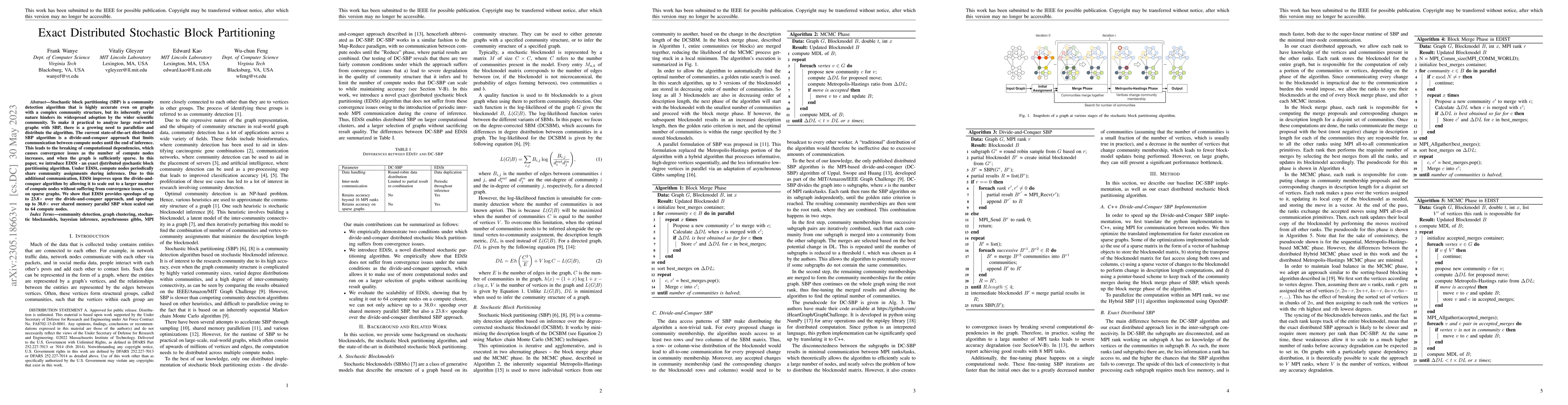 Thumbnail for Exact Distributed Stochastic Block Partitioning