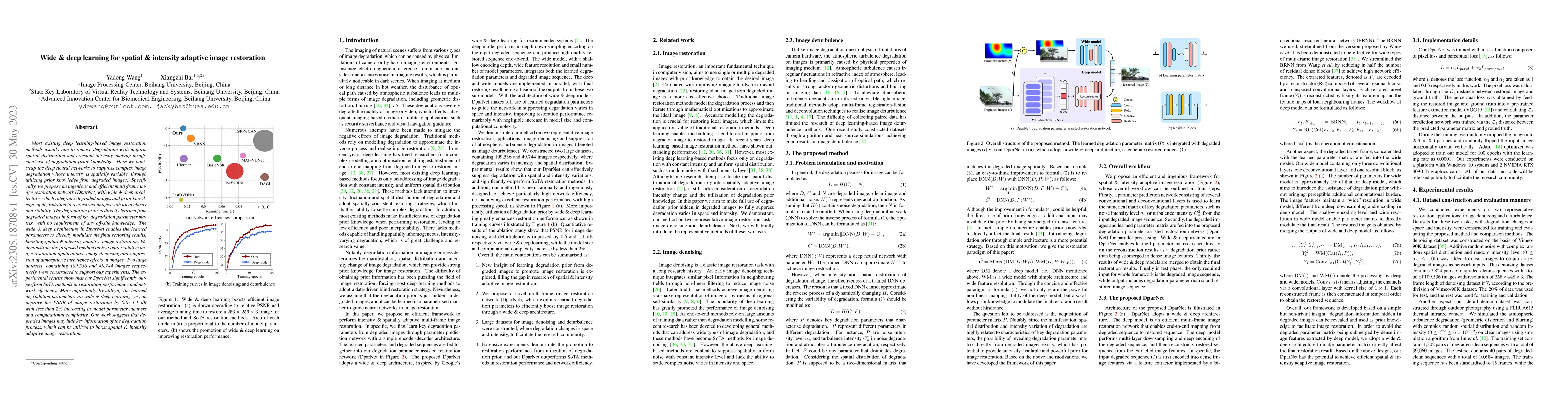 Thumbnail for Wide & deep learning for spatial & intensity adaptive image restoration